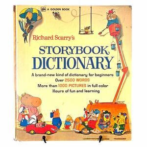 Vintage 1974 Richard Scarry's Storybook Dictionary, Golden Book, Hardcover